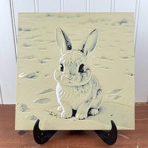 Bunny Wall Art, Bunny on the Beach Wall Art, Rabbit Wall Art